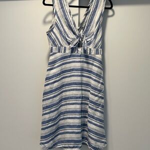 Maeve Blue and White Striped Dress